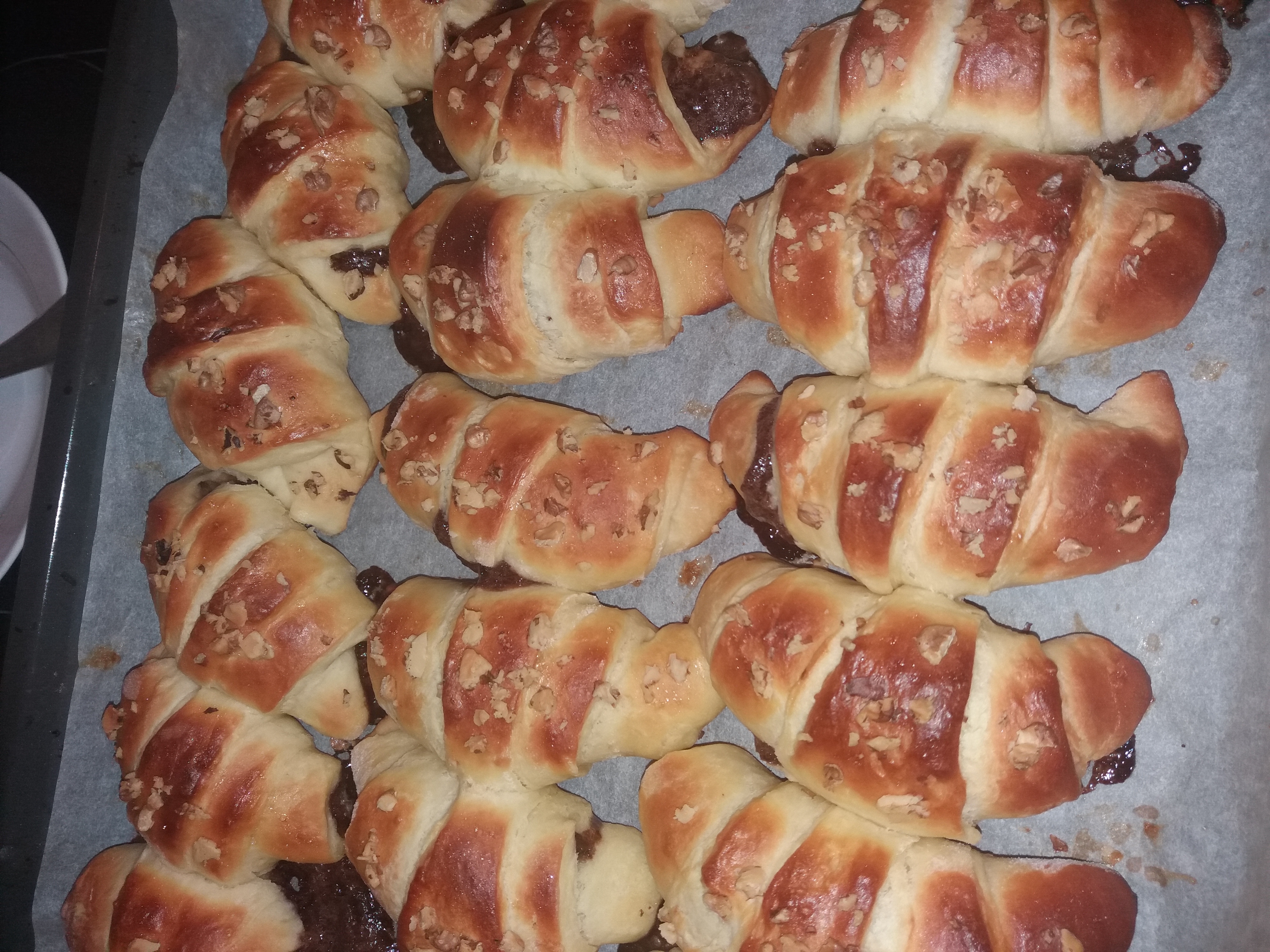 Desert croissante cu ciocolata