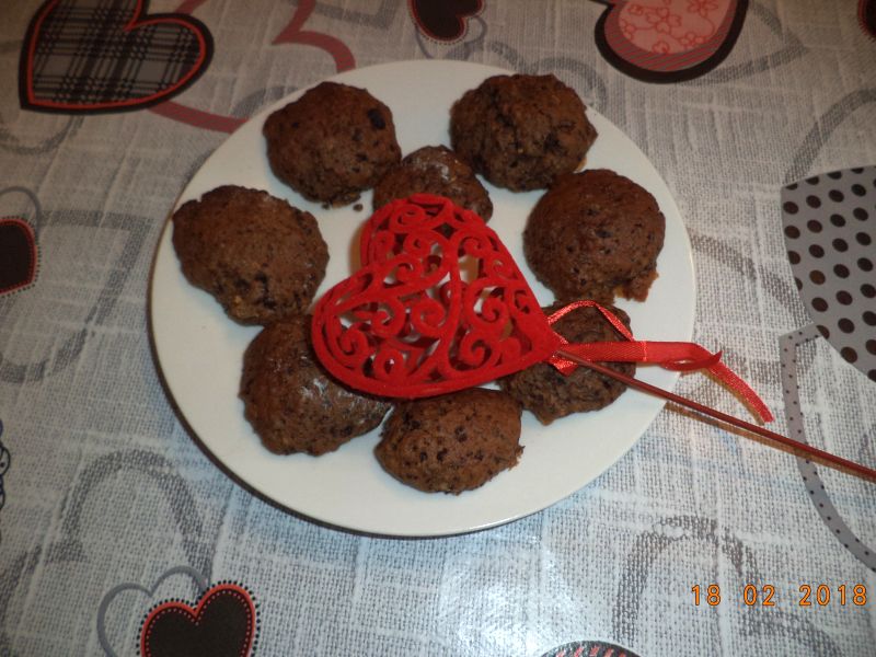 Desert cookies cu banane, unt de arahide si fulgi de ciocolata