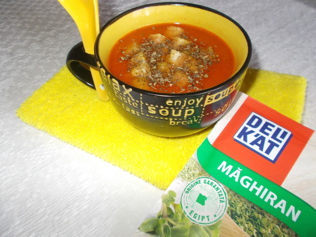 Supa crema de rosii cu maghiran