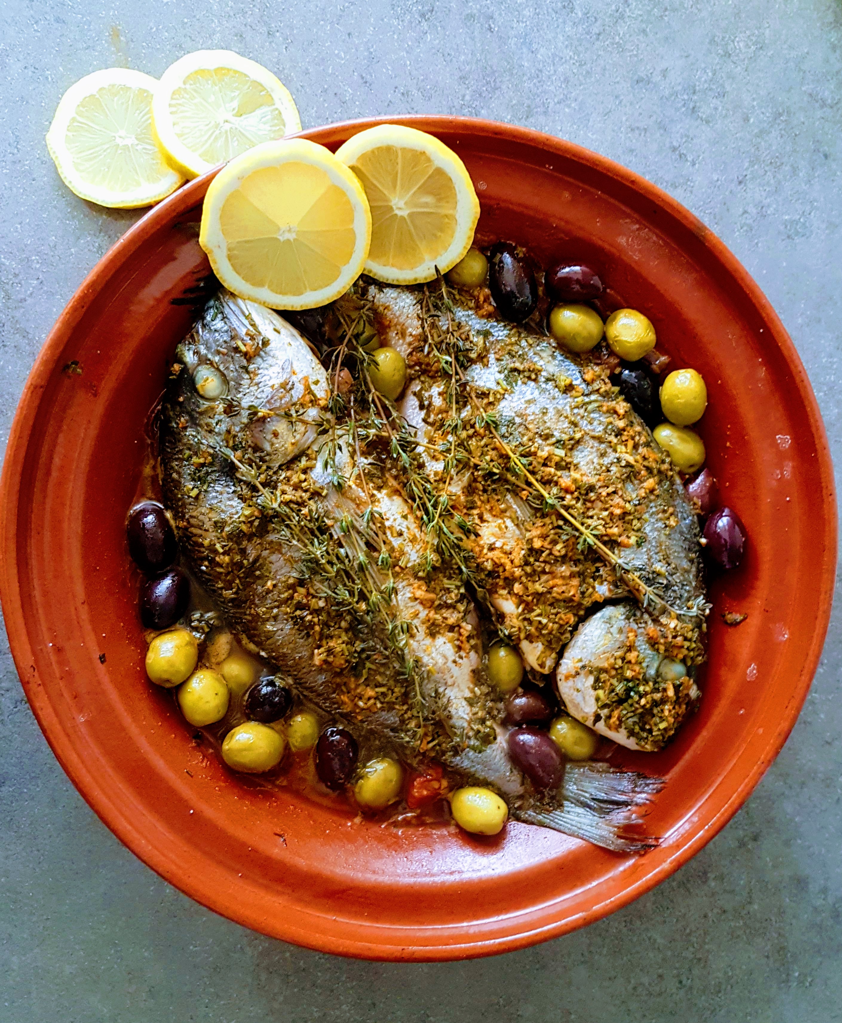 Tajine cu dorada si masline