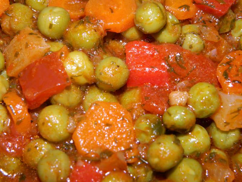 Mancare de mazare verde