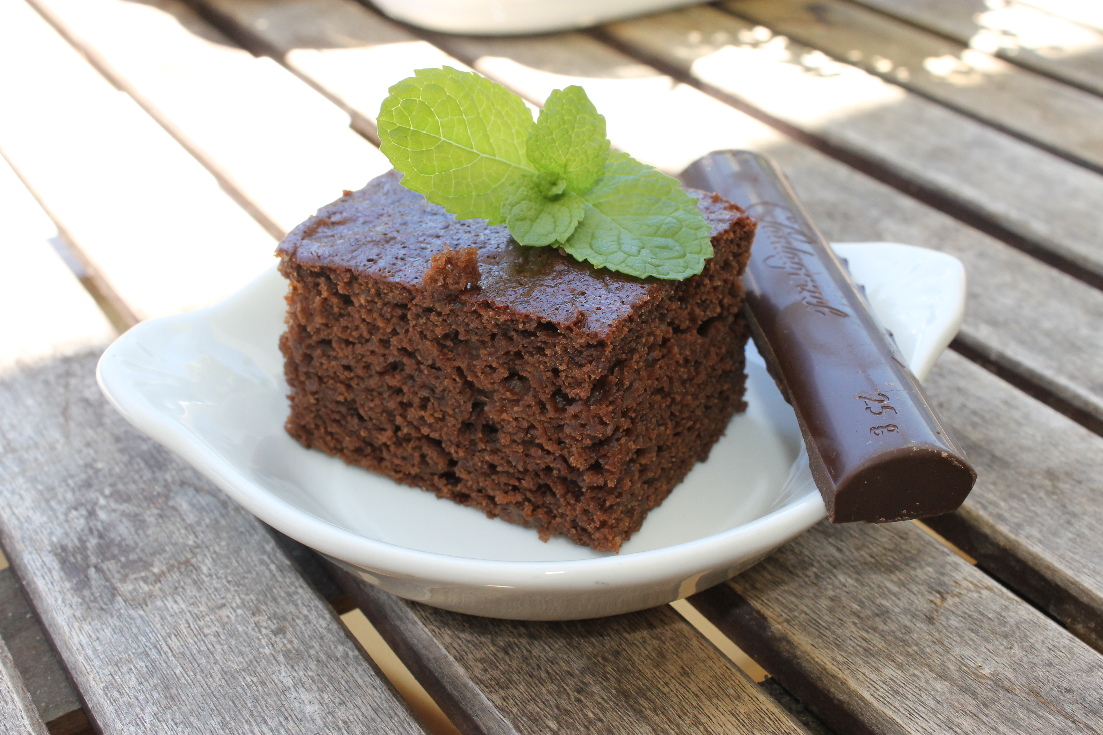 Desert brownie cu ciocolata si banane