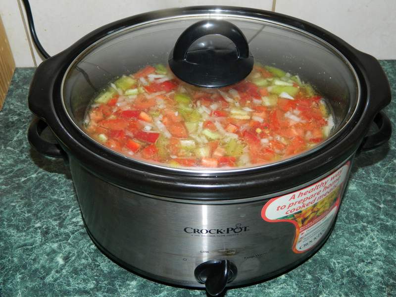 Orez cu ardei si rosii la slow cooker Crock-Pot