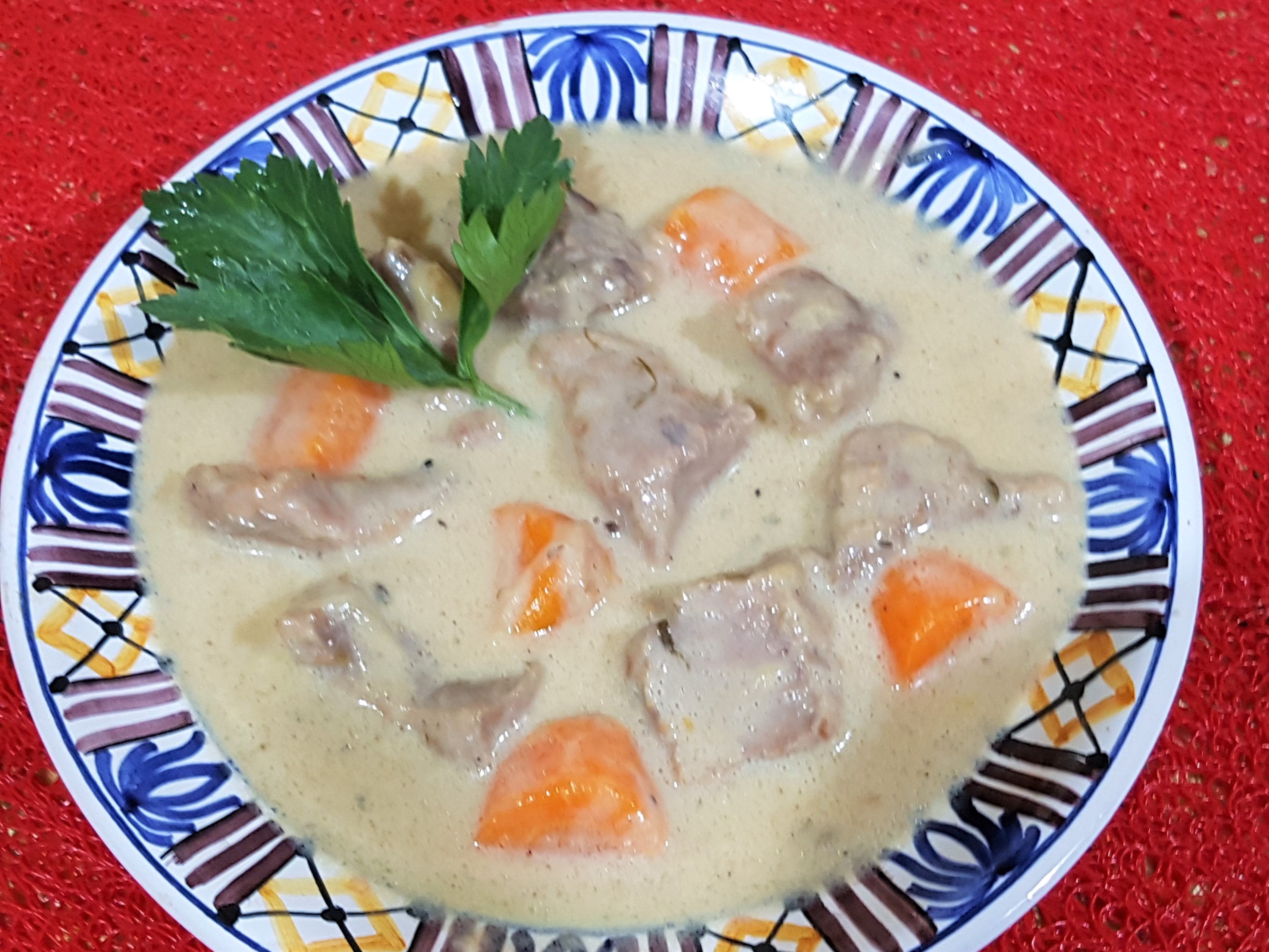 Blanquette de veau -tocana frantuzeasca de vitel