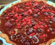 Desert tarta cu crema de ciocolata si fructe de padure-9