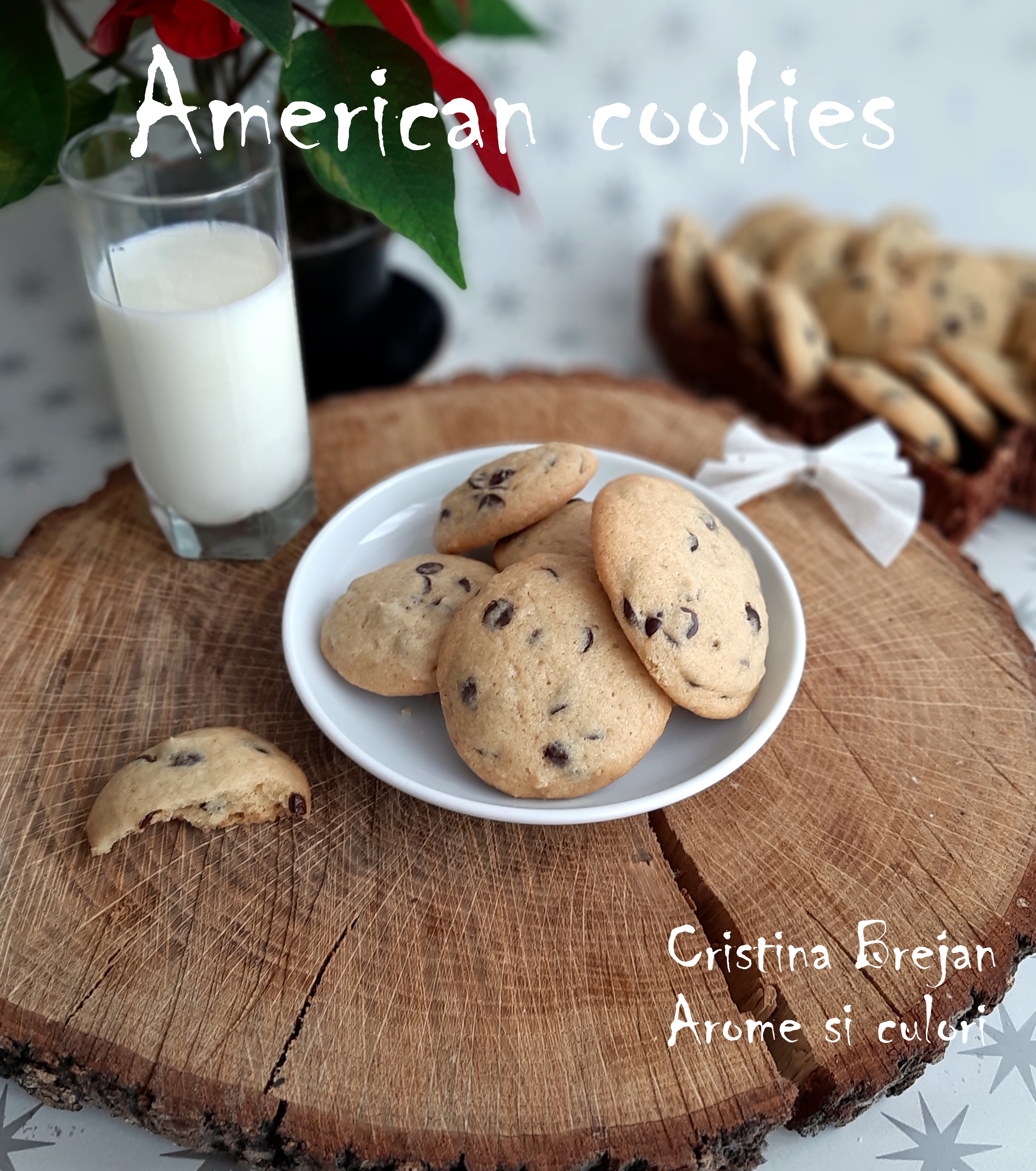 Desert American chocolate chip cookies