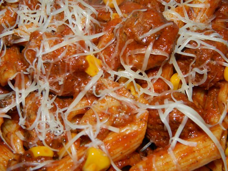 Penne Rigate cu chiftelute