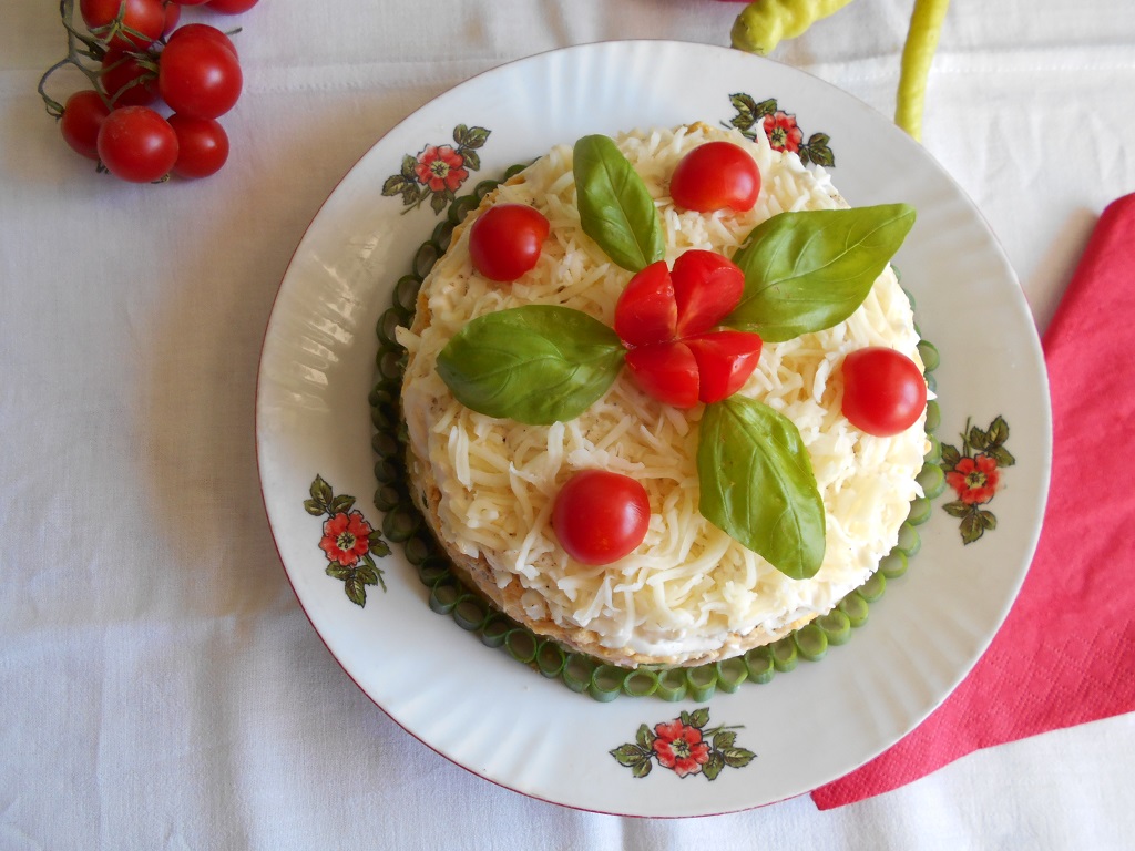 Salata Mimoza, cu sunca si mozzarella