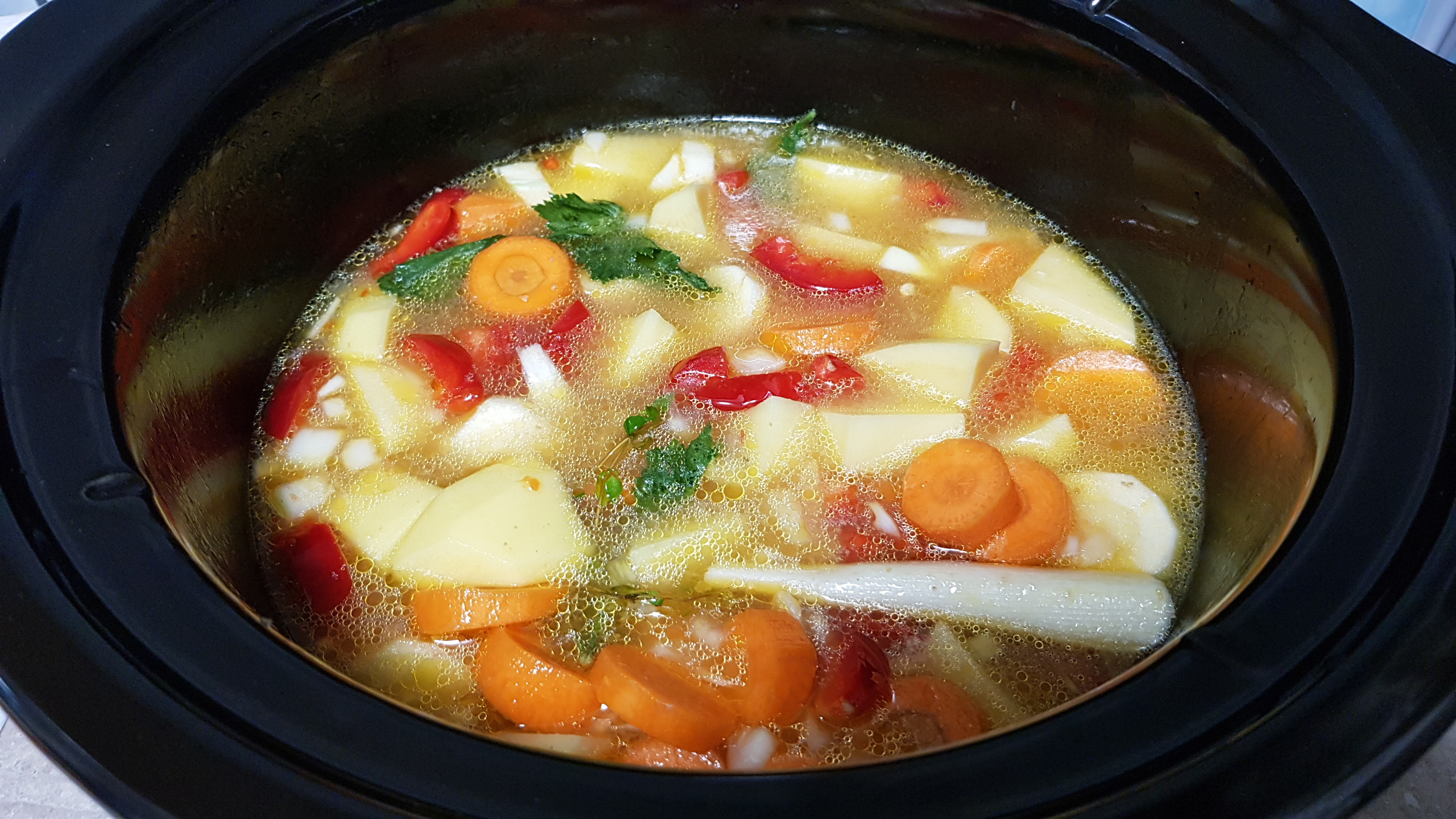 Supa crema de legume la slow cooker Crock Pot