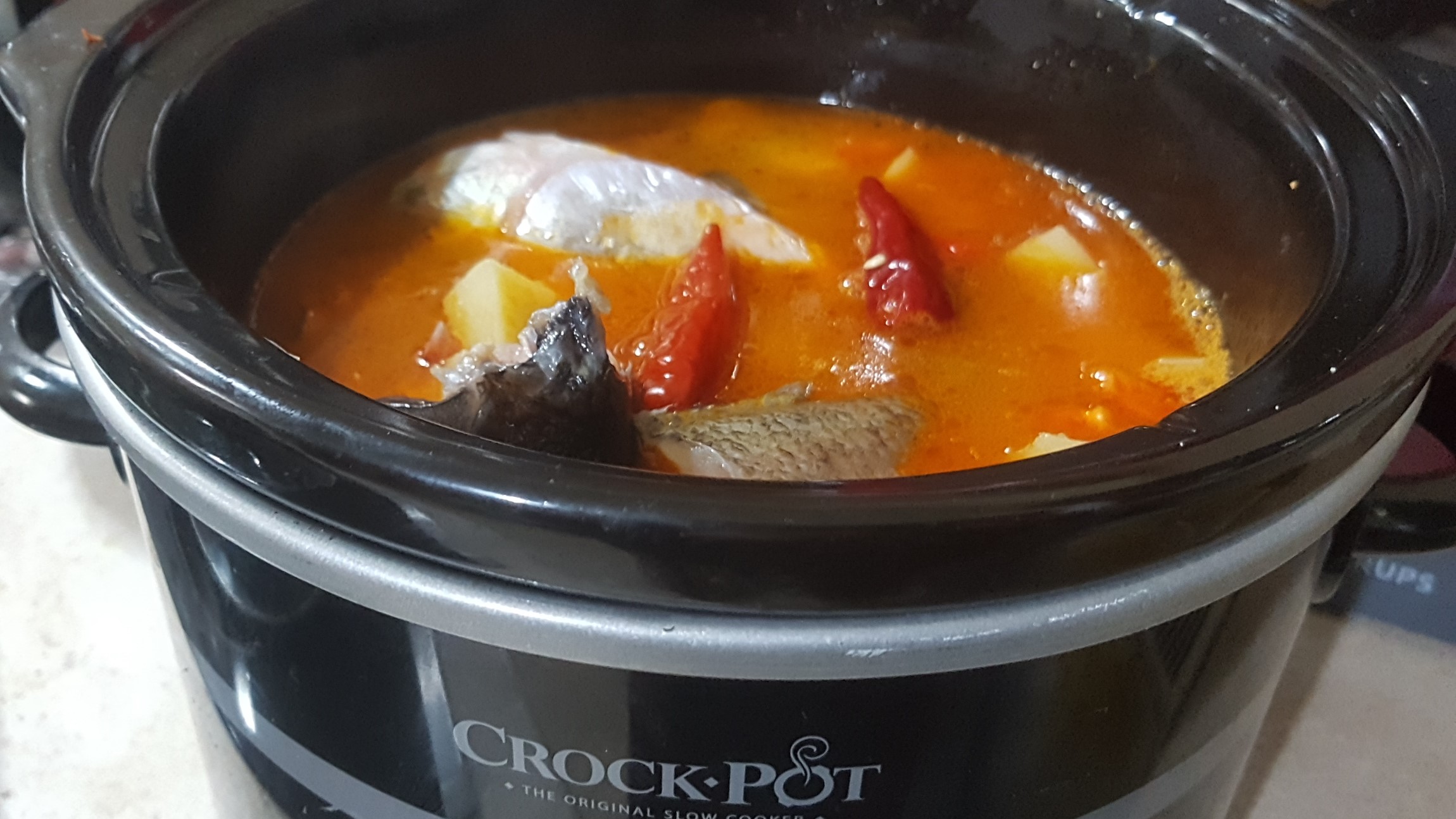Supa cu creveti si mazare verde la slow cooker Crock Pot