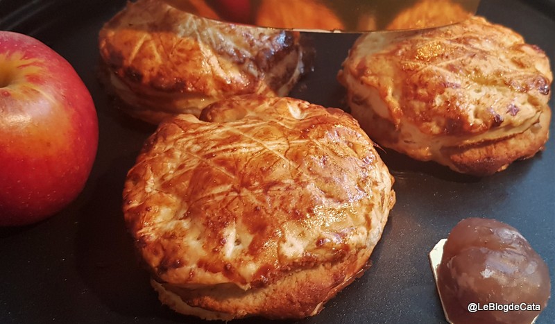 Desert placinta cu migdale, mere si crema de castane / Galette des rois