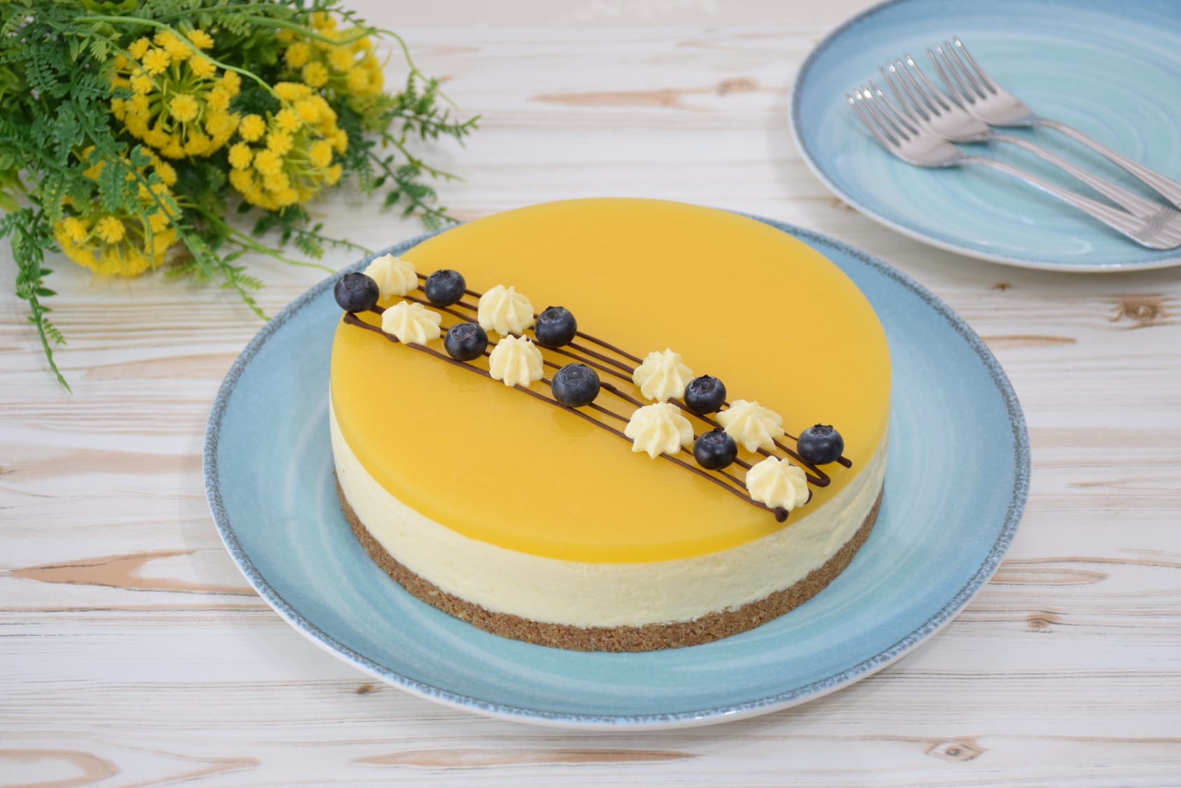 Desert cheesecake cu mango (fara coacere)