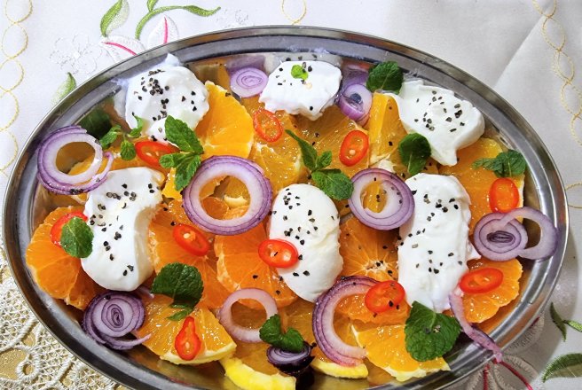 Salata de citrice cu burrata