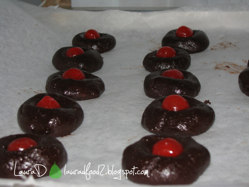 Thumbprint chocolate cookies