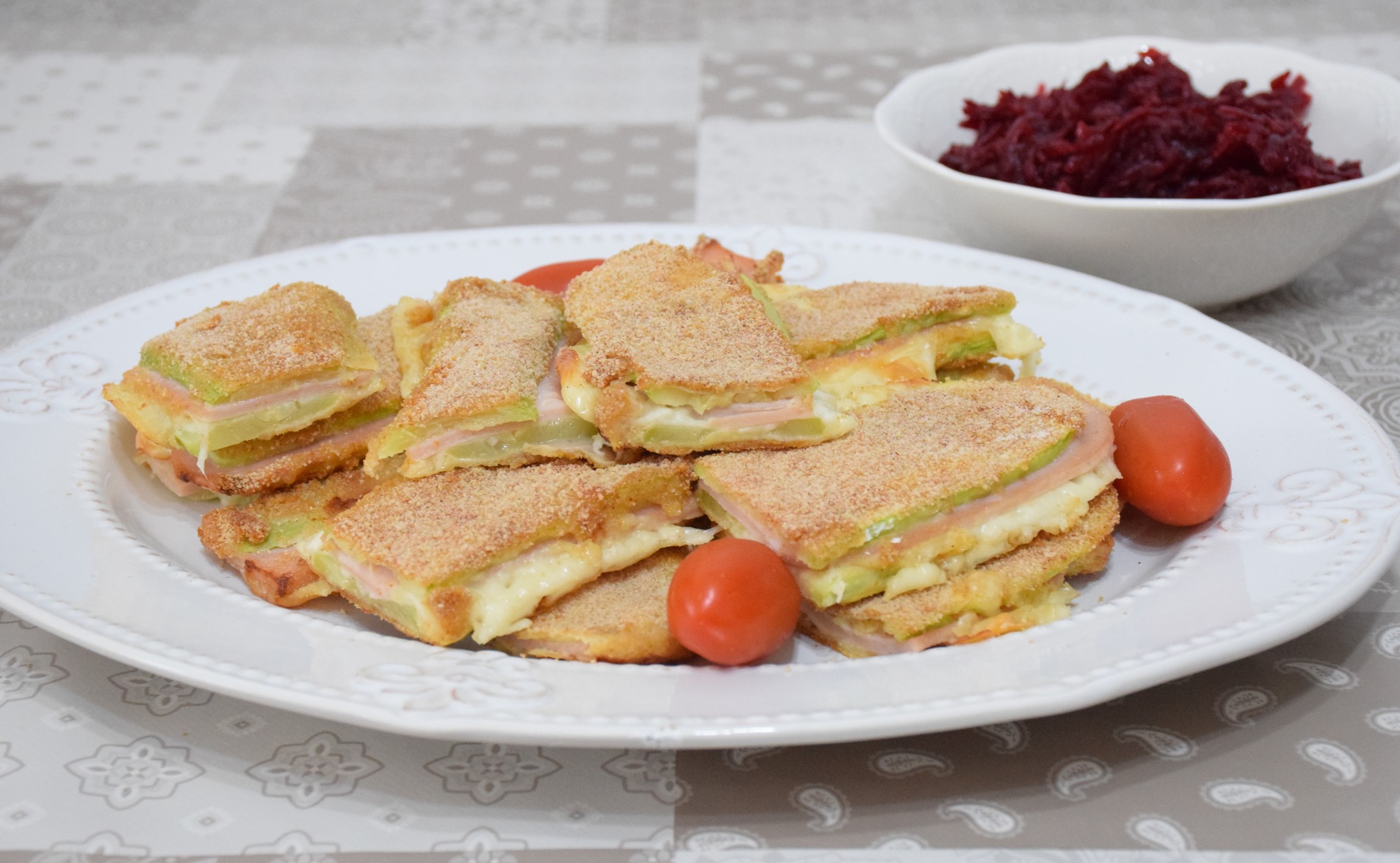 Cordon bleu cu dovlecei la cuptor