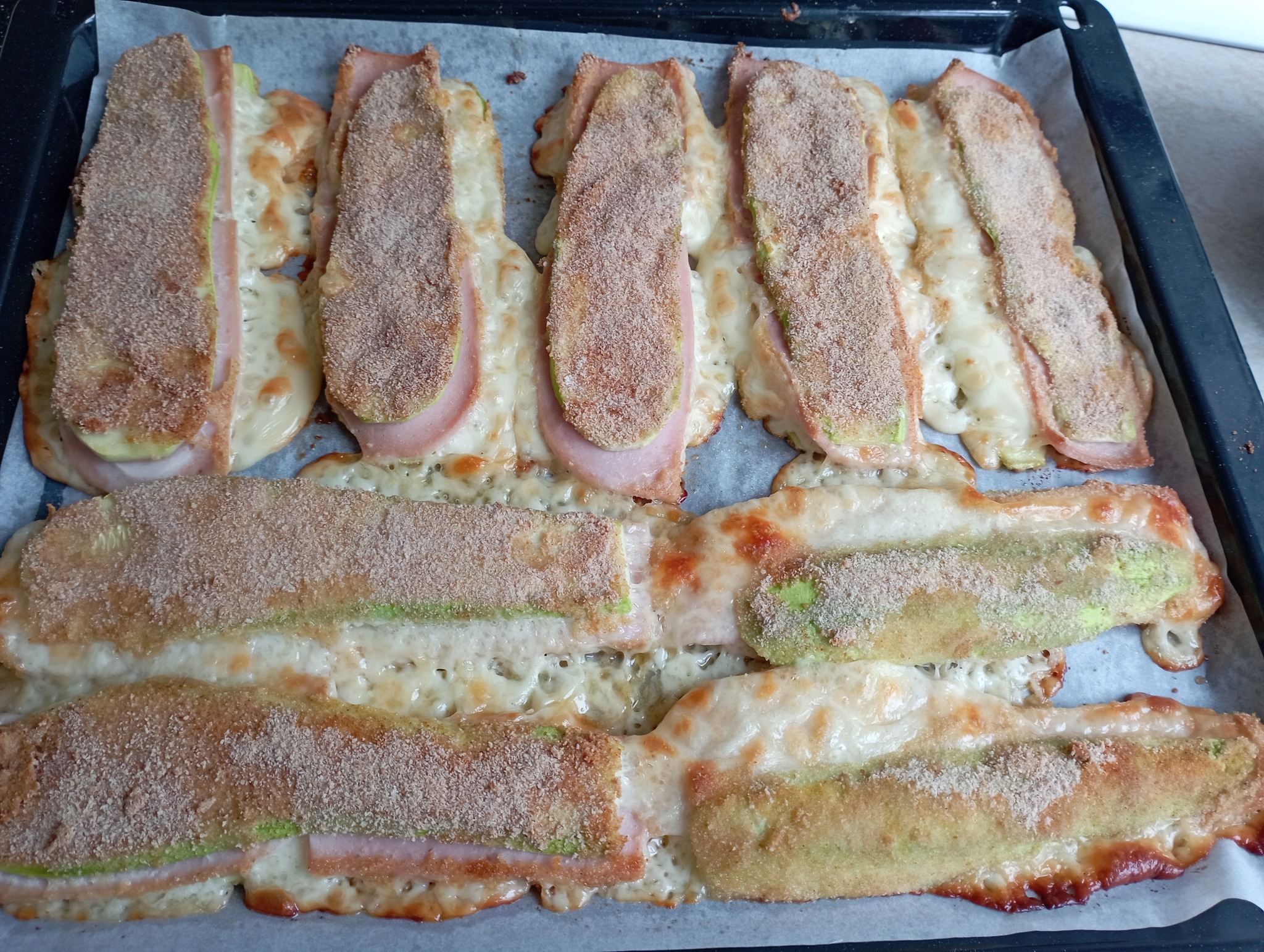 Cordon bleu cu dovlecei la cuptor