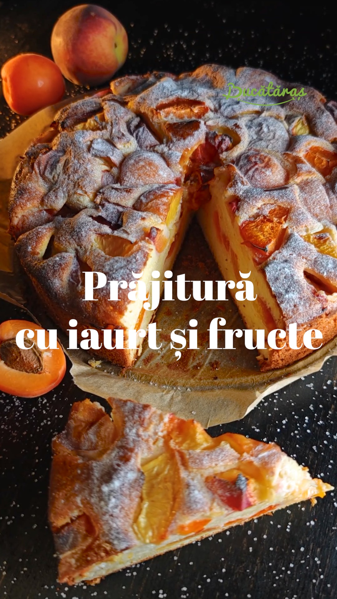 Prăjitură pufoasă cu iaurt și fructe - Rețeta simplă și delicioasă
