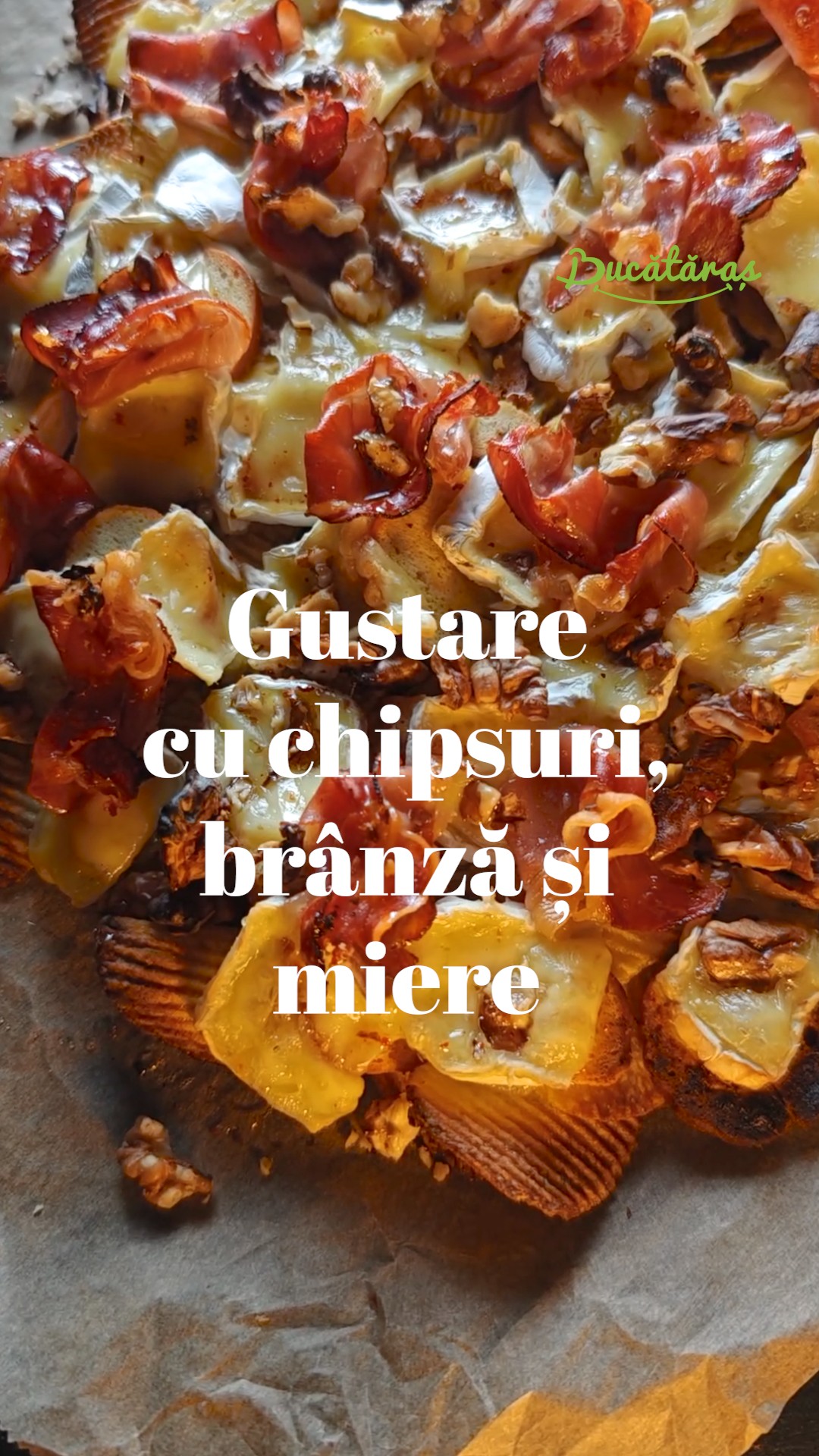 Gustare cu chipsuri, brânză și miere - Rețeta rapidă și delicioasă